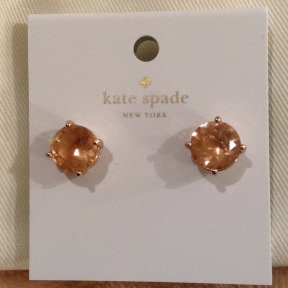 ♠️Kate Spade♠️ Peach Small Gumdrop Stud Earrings - Picture 5 of 8
